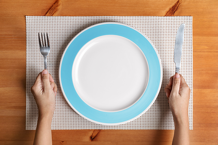 Image of an empty dinner plate