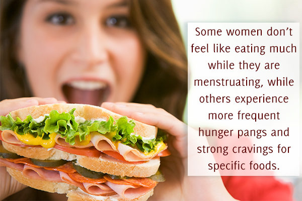 food cravings can accompany menstruation