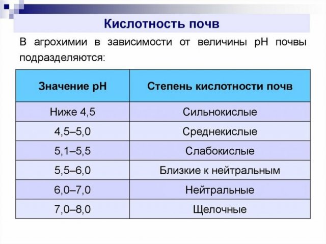 Кислотность почв